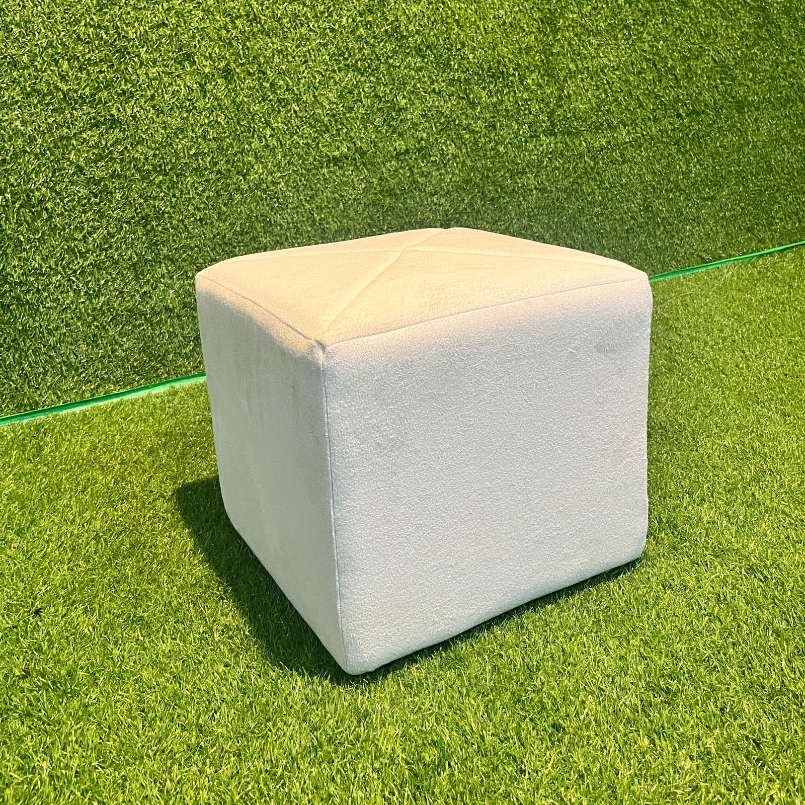 White Square Ottomans