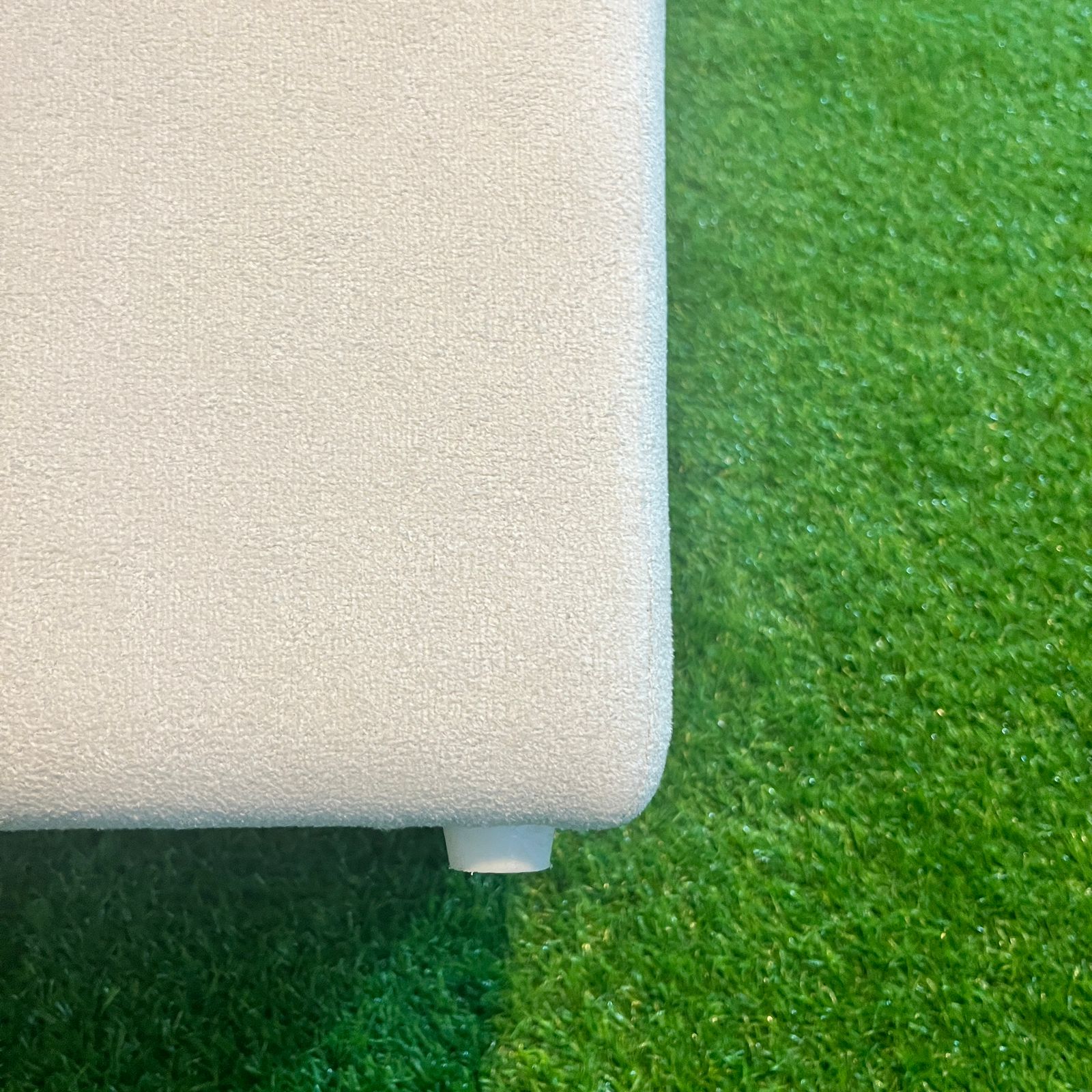 White Square Ottomans