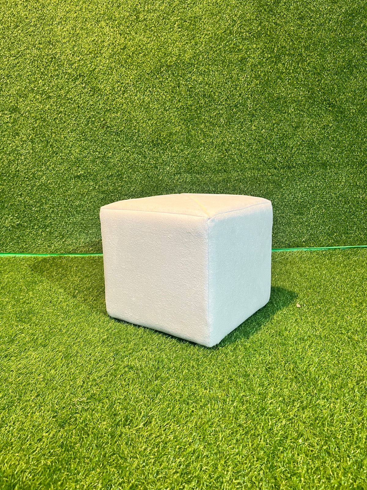 White Square Ottomans