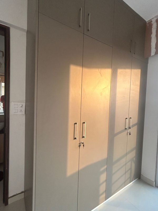 Wardrobe with Loft & Cabinet Work in Bhopal – Completed by The Sofa Shoppe | Tiwari Interiors