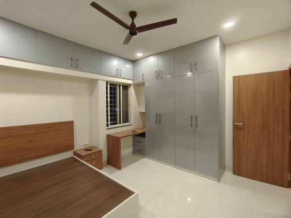 Wardrobe with Loft & Cabinet Work in Bhopal – Completed by The Sofa Shoppe | Tiwari Interiors