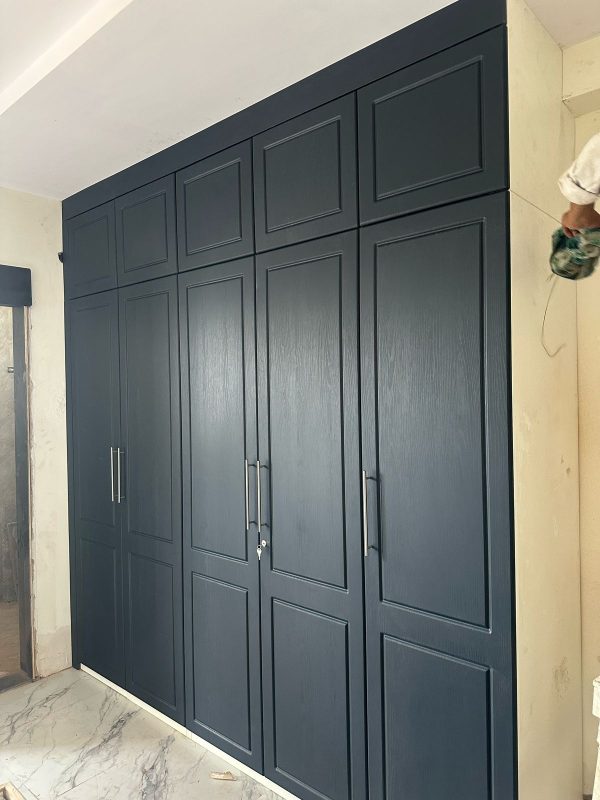 Wardrobe with Loft & Cabinet Work in Bhopal – Completed by The Sofa Shoppe | Tiwari Interiors