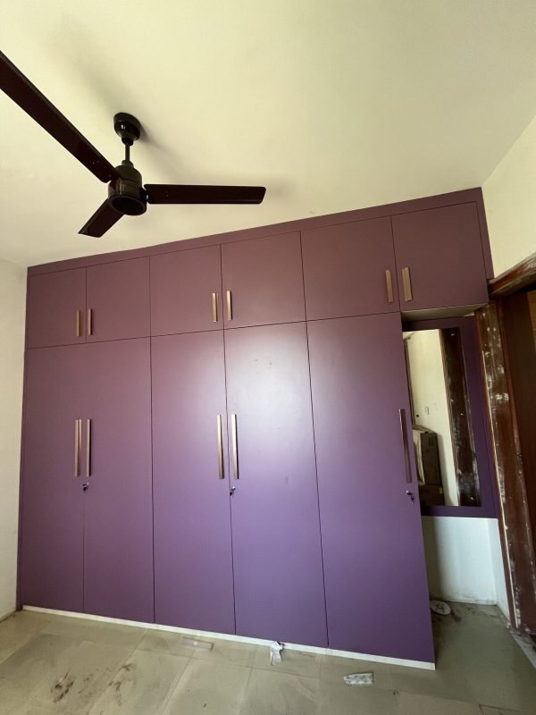 Wardrobe with Loft & Cabinet Work in Bhopal – Completed by The Sofa Shoppe | Tiwari Interiors