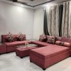 U-Shape Cherry Color Sofa Set (10 Seater) with Storage | Center & Side Tables – The Sofa Shoppe