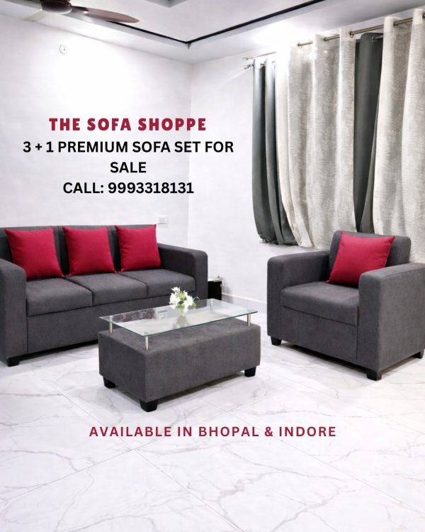 1 3+1 Premium Sofa Set with Center Table | Multiple Color Options Available
