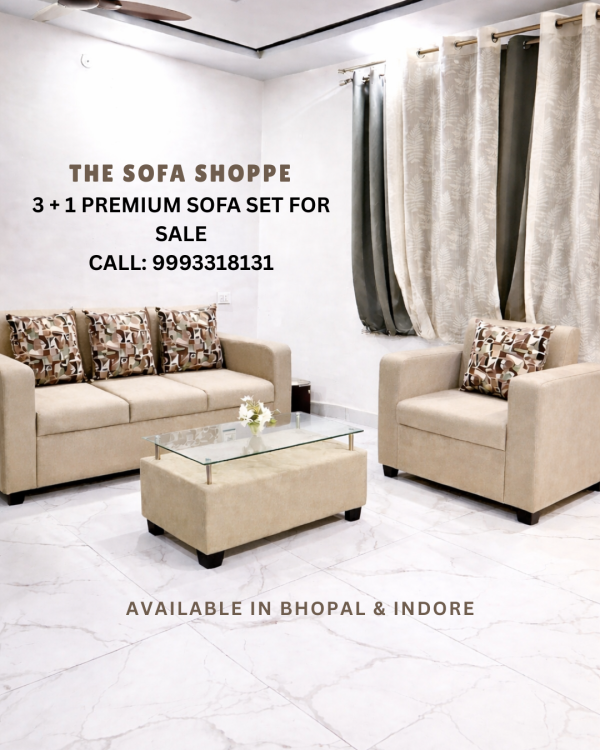 2 3+1 Premium Sofa Set with Center Table | Multiple Color Options Available