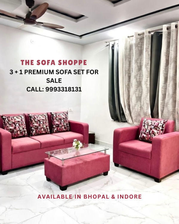 6 3+1 Premium Sofa Set with Center Table | Multiple Color Options Available